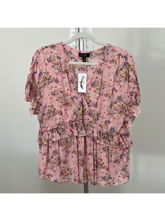 Jessica Simpson Tops - Jessica Simpson Floral Print Surplice top